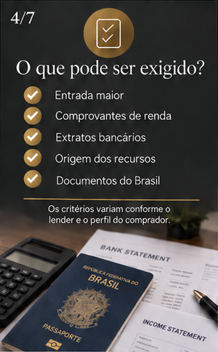 O que pode ser exigido para financiar com ITIN.