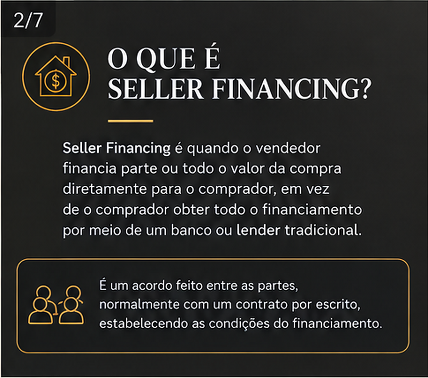 O que é Seller Financing?